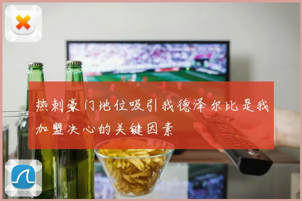 热刺豪门地位吸引我德泽尔比是我加盟决心的关键因素